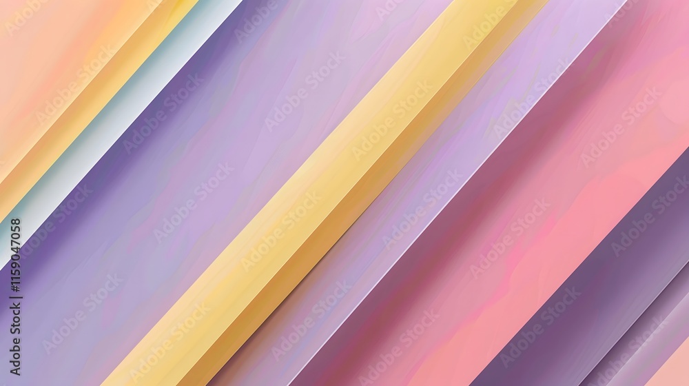 Fototapeta premium Abstract pastel background with diagonal stripes in soft colors.