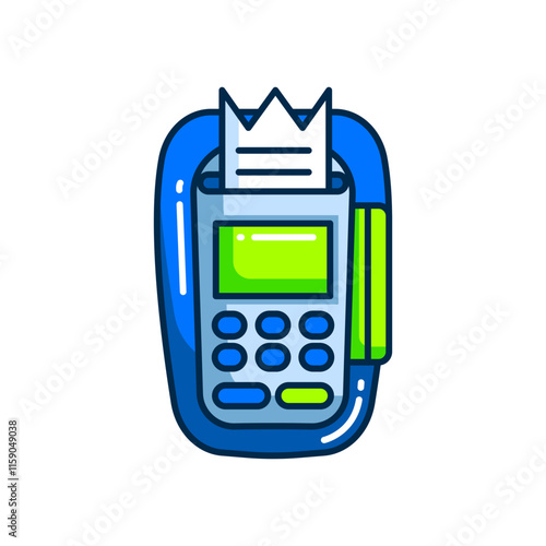 Card Swipe Machine Icon. Payment Transaction and Card Reader Symbol photo