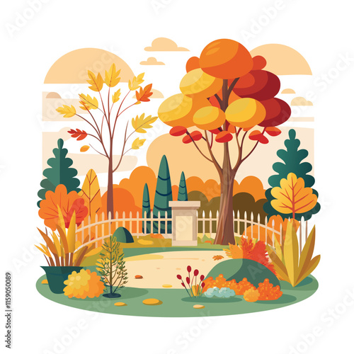 Mughal Garden vector illustration