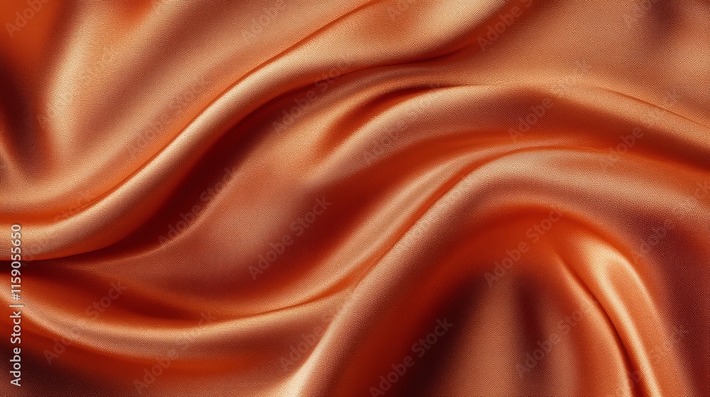 A vibrant, smooth orange satin fabric elegantly drapes and shimmers, showcasing its luxurious texture and rich color. A vibrant, smooth orange satin fabric elegantly drapes and shimmers, showcasing its luxurious texture and rich color.