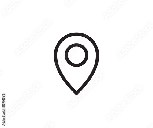 location icon set map pointer pin sign symbol red black outline destination icon place address navigation locator sign vector illustration