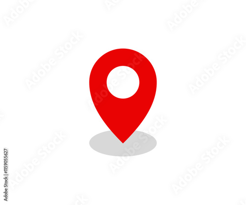 location icon set map pointer pin sign symbol red black outline destination icon place address navigation locator sign vector illustration