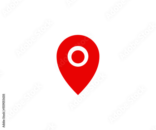location icon set map pointer pin sign symbol red black outline destination icon place address navigation locator sign vector illustration
