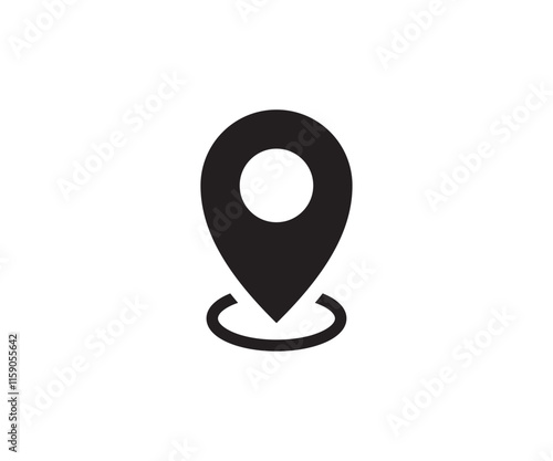 location icon set map pointer pin sign symbol red black outline destination icon place address navigation locator sign vector illustration