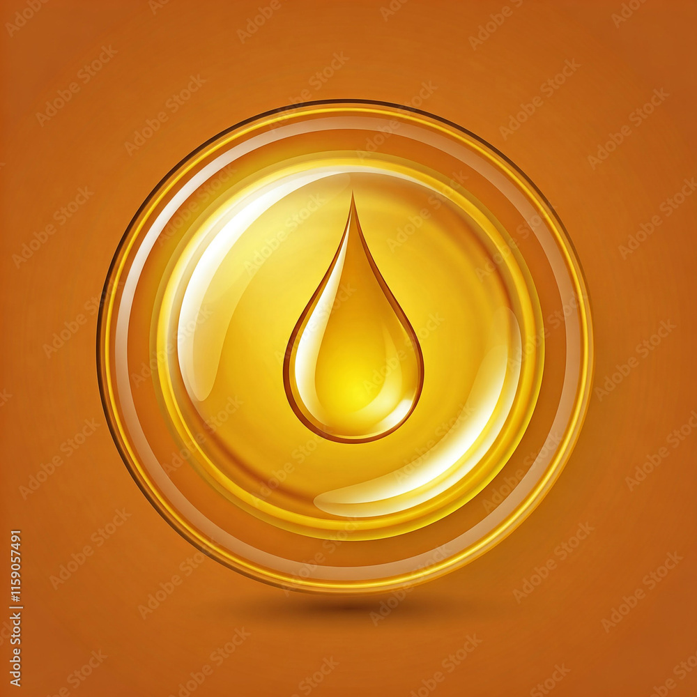 Argan Oil icon skincare ingredients with transparent background Argan Oil icon skincare ingredients with transparent background