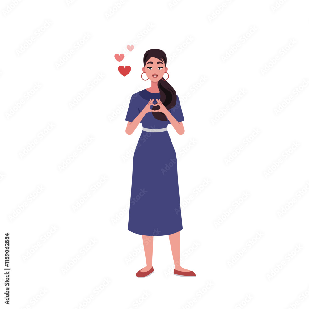019 - Character stand with heart 019 - Character stand with heart