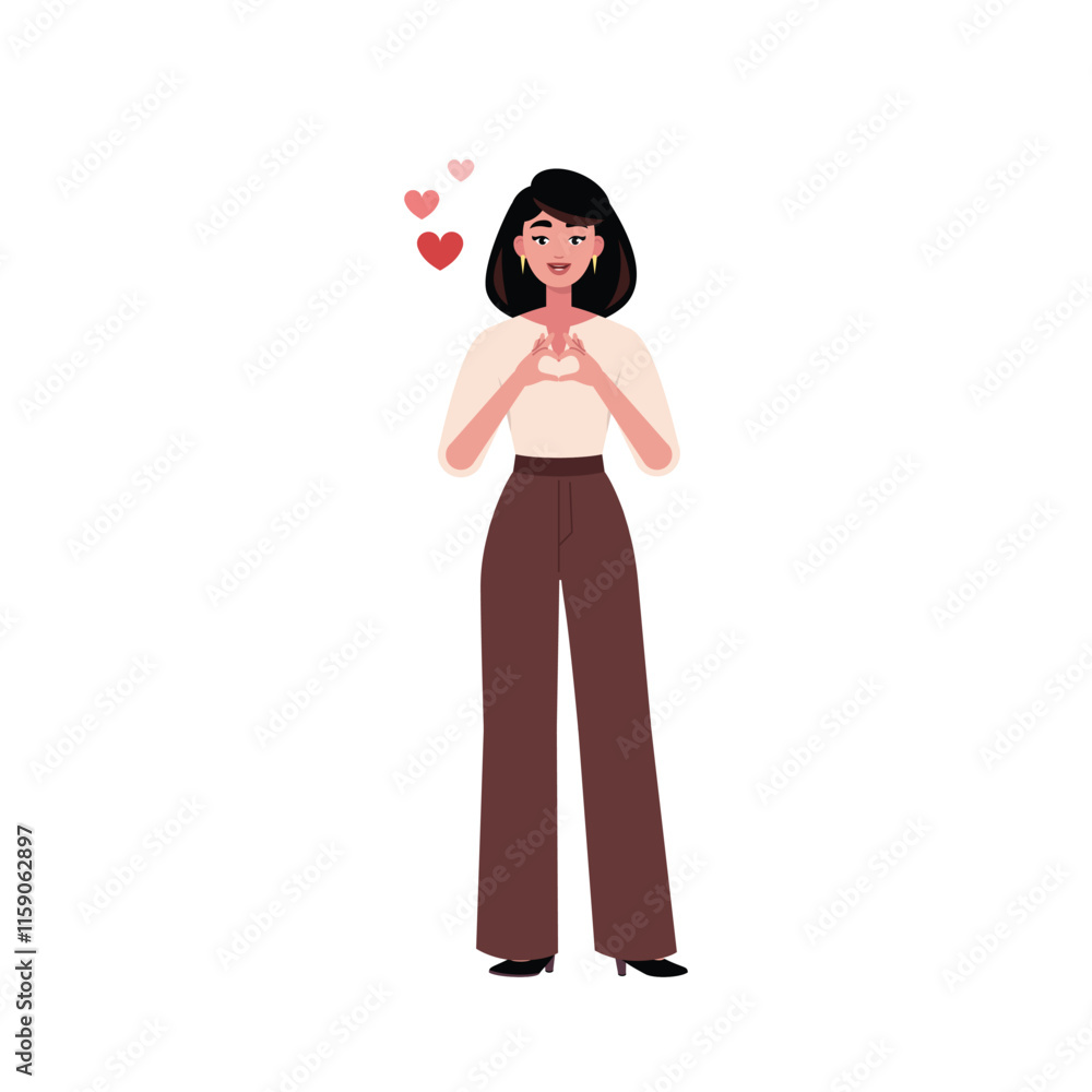 019 - Character stand with heart 019 - Character stand with heart