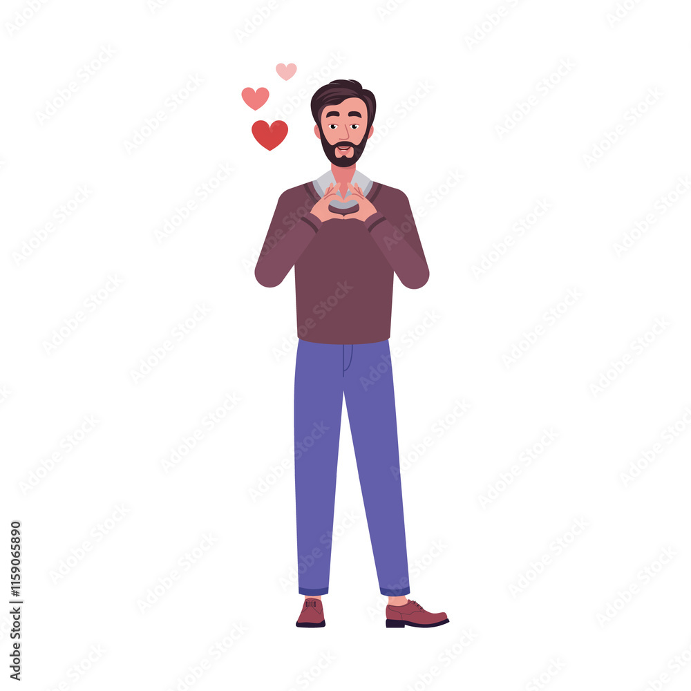 019 - Character stand with heart