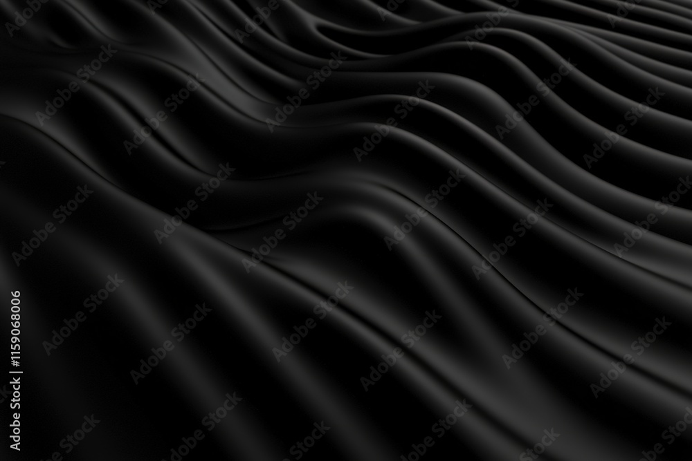 Soft, flowing black fabric creates captivating sense of depth an Soft, flowing black fabric creates captivating sense of depth an