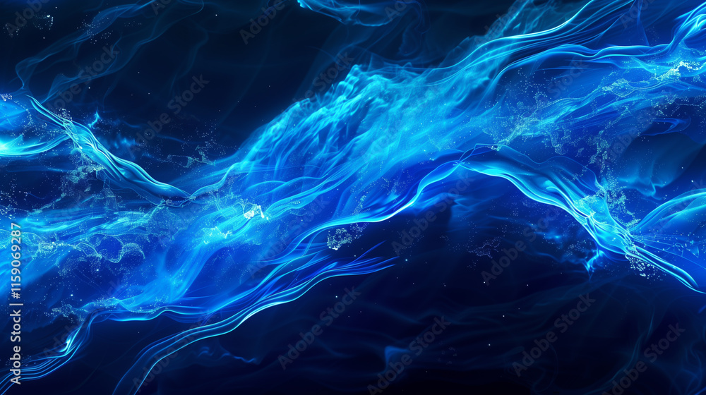 Abstract Blue Energy Wave on Dark Background
Abstract Blue Energy Wave on Dark Background