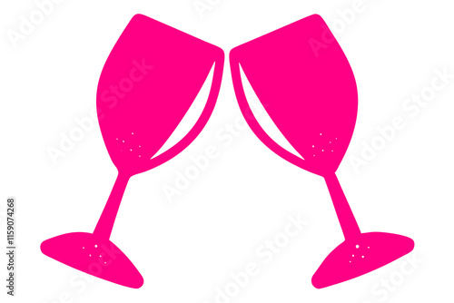 pink champagne glasses