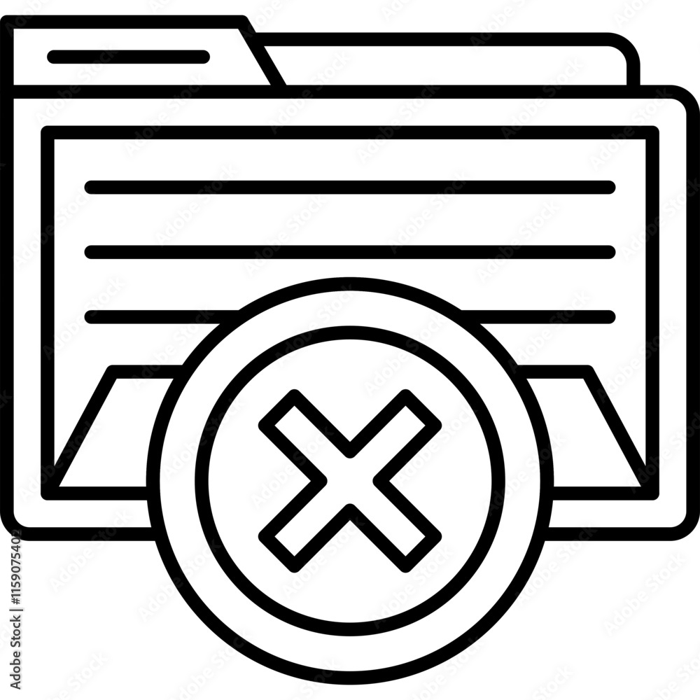 Fototapeta premium Delete Folder Icon