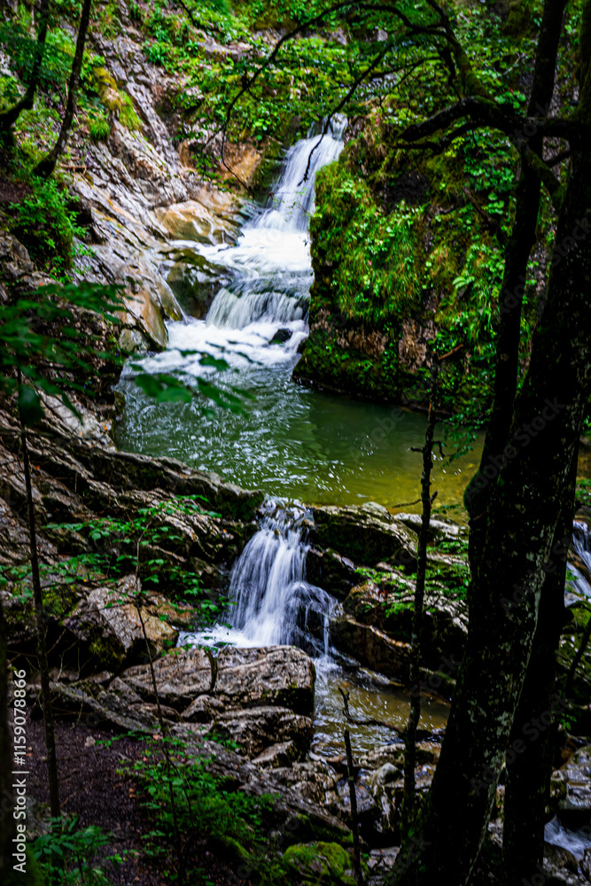 Obraz premium Hiking Rottach Waterfalls Bavaria Germany