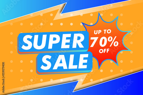 Realistic super sale background design