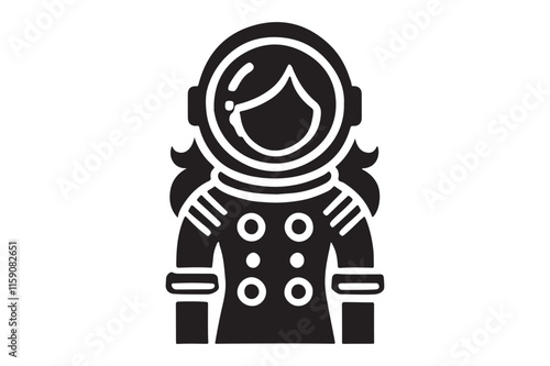 Wallpaper Mural Astronaut Silhouette Floating in Zero Gravity, Vector Art Torontodigital.ca