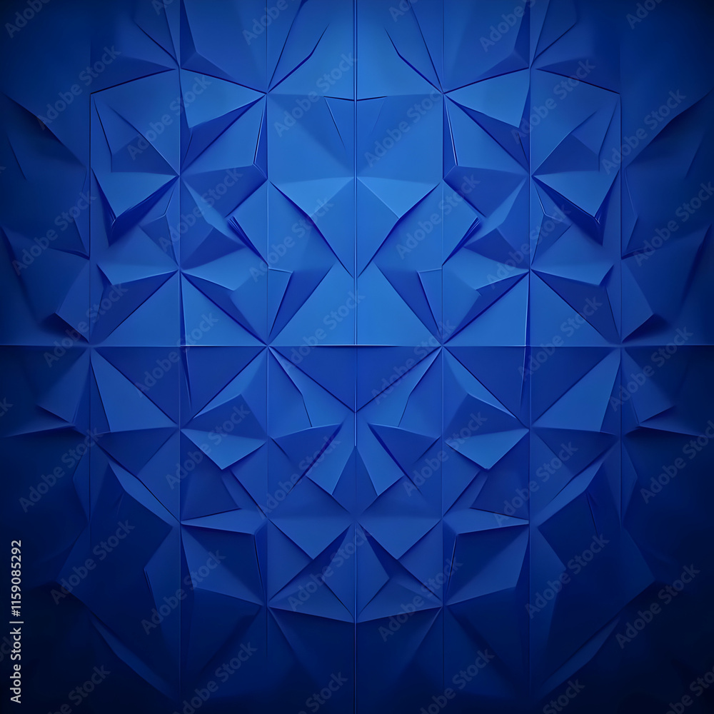 Obraz premium Abstract 3D Blue Geometric Background