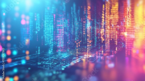 Wallpaper Mural Vibrant Cityscape with Modern Technology Elements Torontodigital.ca