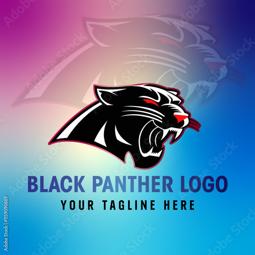 Black Panther Logo Mascot: Powerful Vector Illustration for Sport and E-Sport Teams
