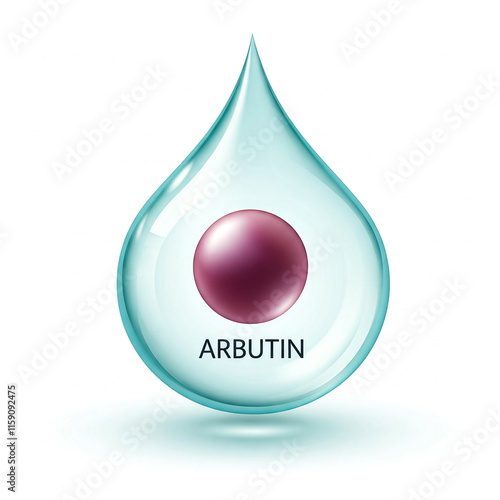 Arbutin icon skincare ingredients with transparent white background