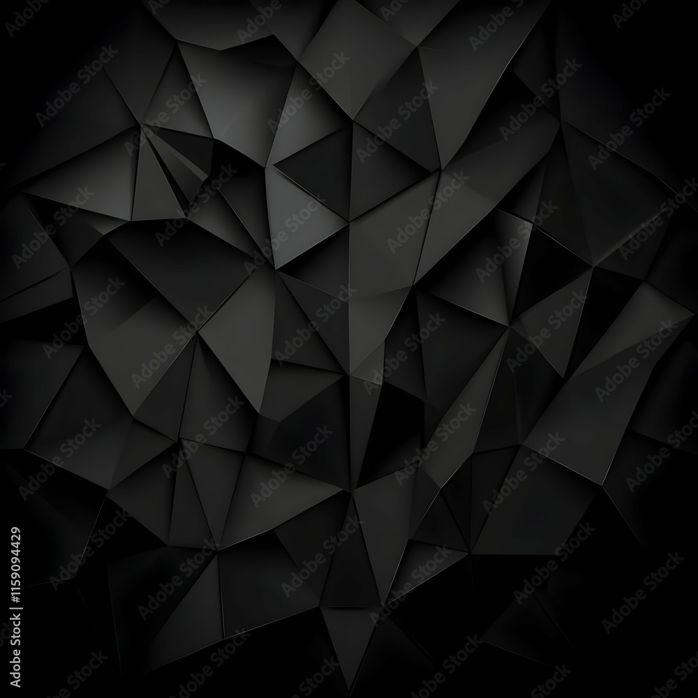 Abstract 3D Black Polygonal Background Abstract 3D Black Polygonal Background