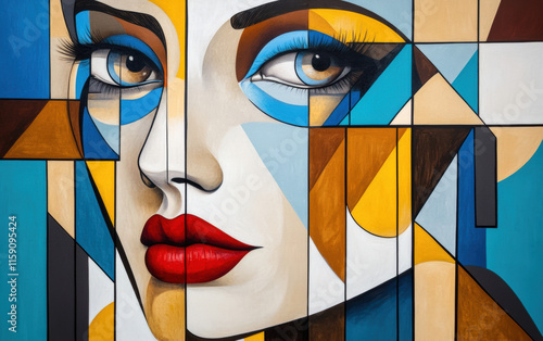 Abstract Woman's Face in Artistic Style