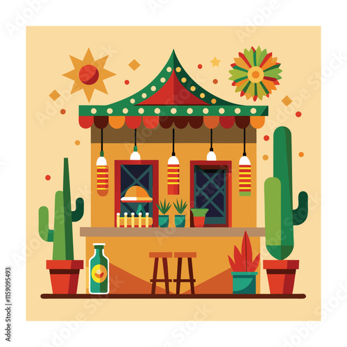 A Delicious Mexican Food Vector Illustration