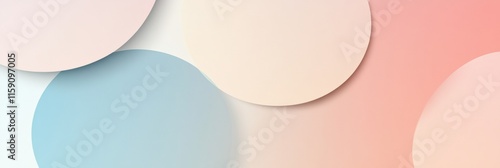 Wallpaper Mural Abstract geometric design with circles and lines in pastel tones featuring ample space for text. Generative AI Torontodigital.ca