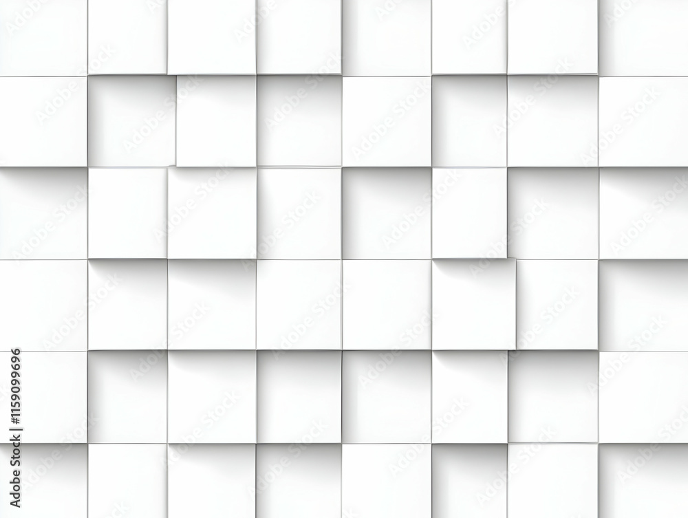 White 3D Cube Abstract Background White 3D Cube Abstract Background