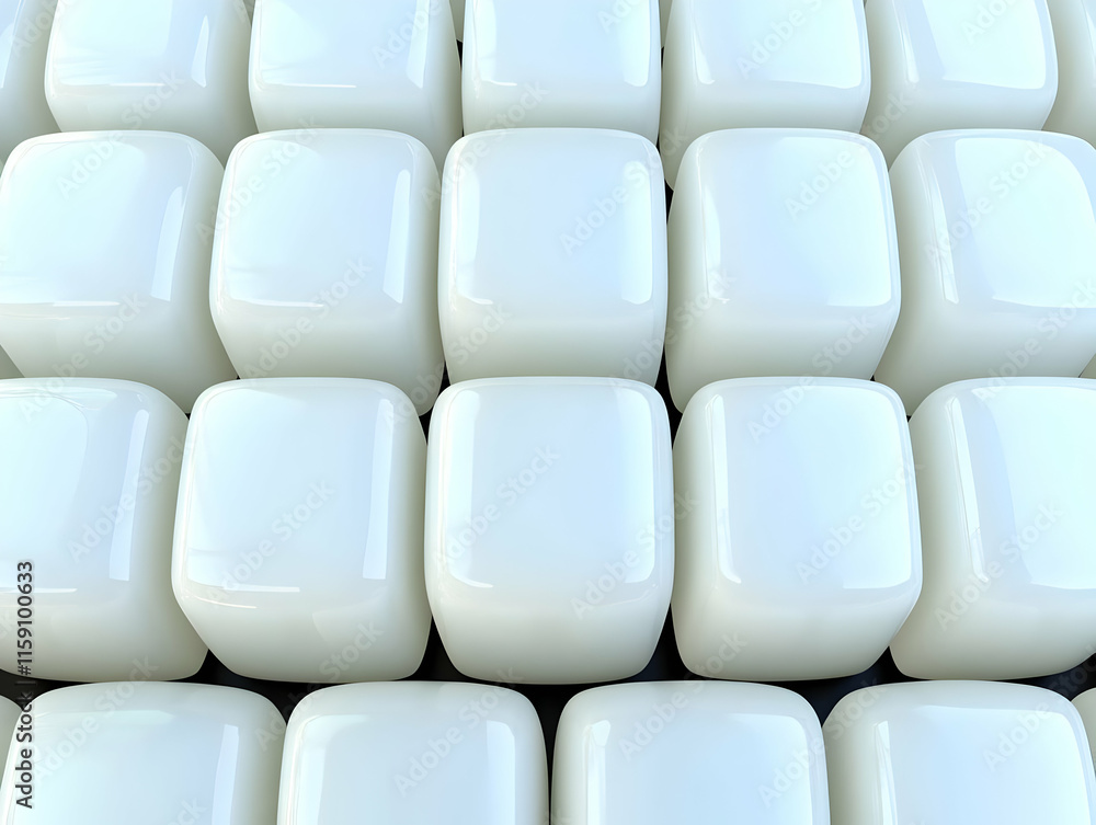 Fototapeta premium White Cube 3D Abstract Background