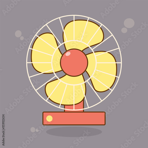 Flat Design Fan with Smooth Color Palette