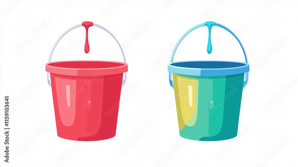 Water Dripping Into Bucket Transparent Vector Icon Water Dripping Into Bucket Transparent Vector Icon
