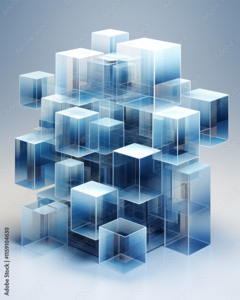 Fototapeta premium Illustration of isometric cube.