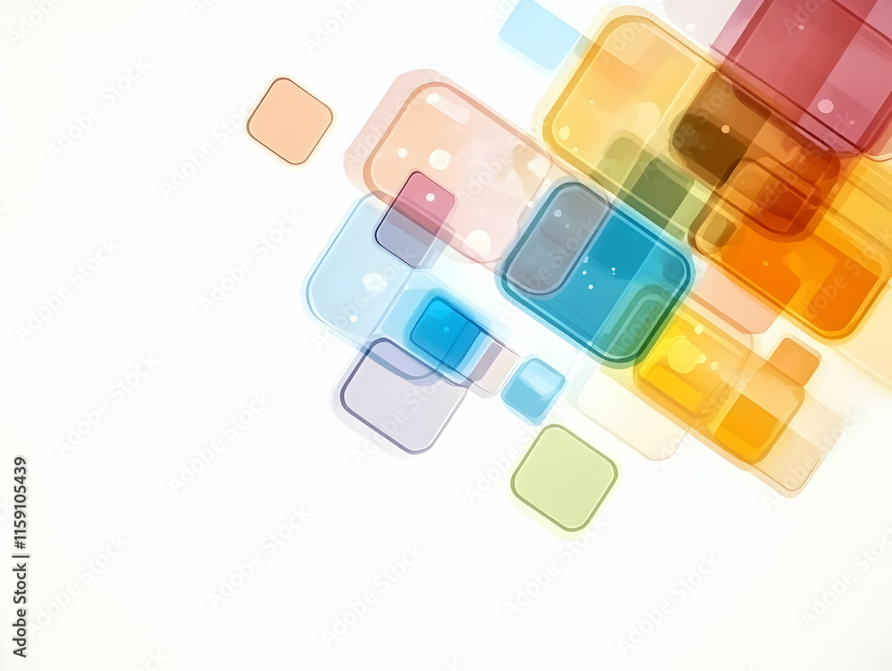 Abstract Background, Colorful Squares Illustration Abstract Background, Colorful Squares Illustration