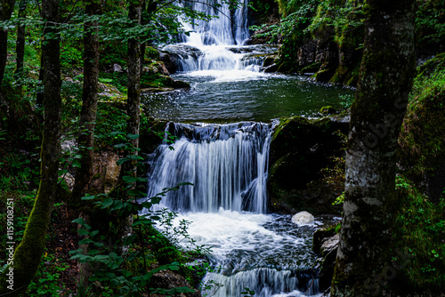 Hiking Rottach Waterfalls Bavaria Germany