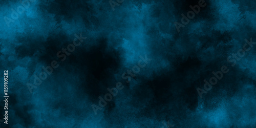 Beautiful stylist modern blue texture background with smoke, blue grunge watercolor patterned background with clouds, navy blue scratched grunge watercolor paper background.