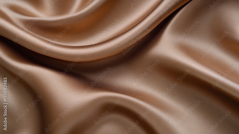 A smooth, luxurious brown fabric drapes gracefully, showcasing its elegant sheen and soft texture, perfect for fashion and interior design. A smooth, luxurious brown fabric drapes gracefully, showcasing its elegant sheen and soft texture, perfect for fashion and interior design.