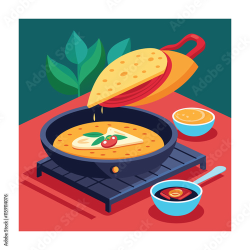 A Delicious Mexican Food Vector Illustration