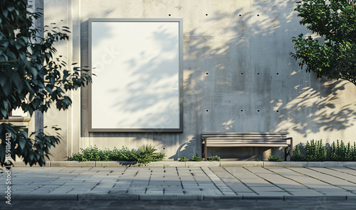 Blank billboard mockup in the urban environment  empty space to display your advertising or branding campaign