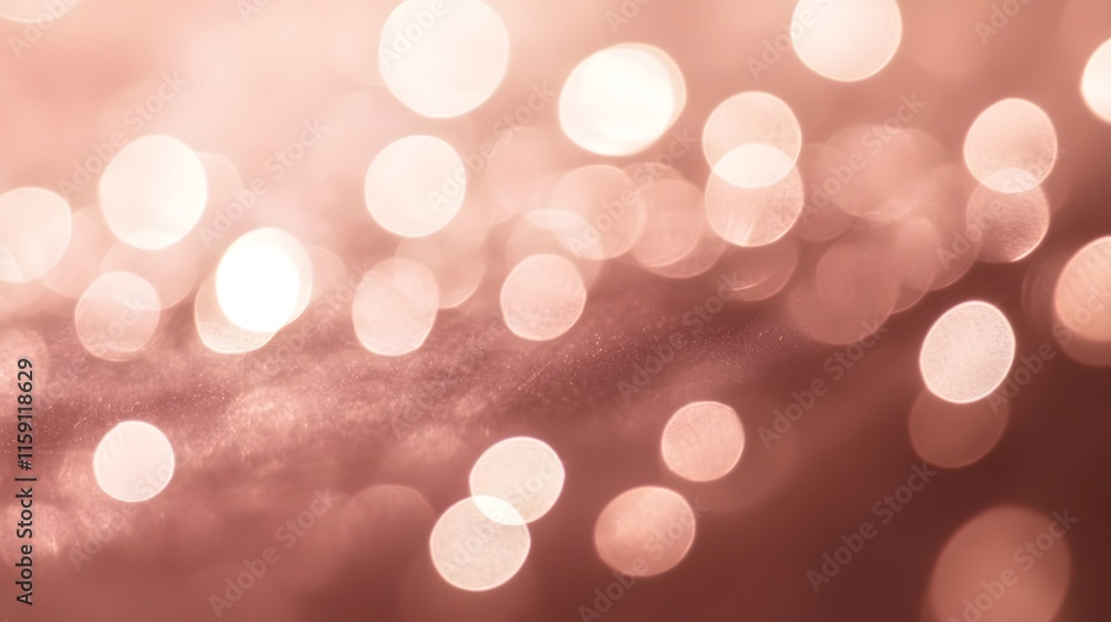 Fototapeta premium Abstract Rose Gold Bokeh Background Lights Sparkle