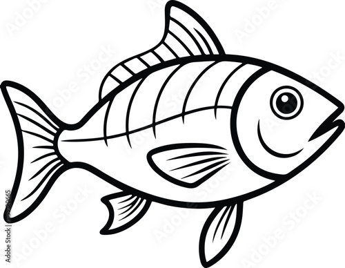 fish line art vector