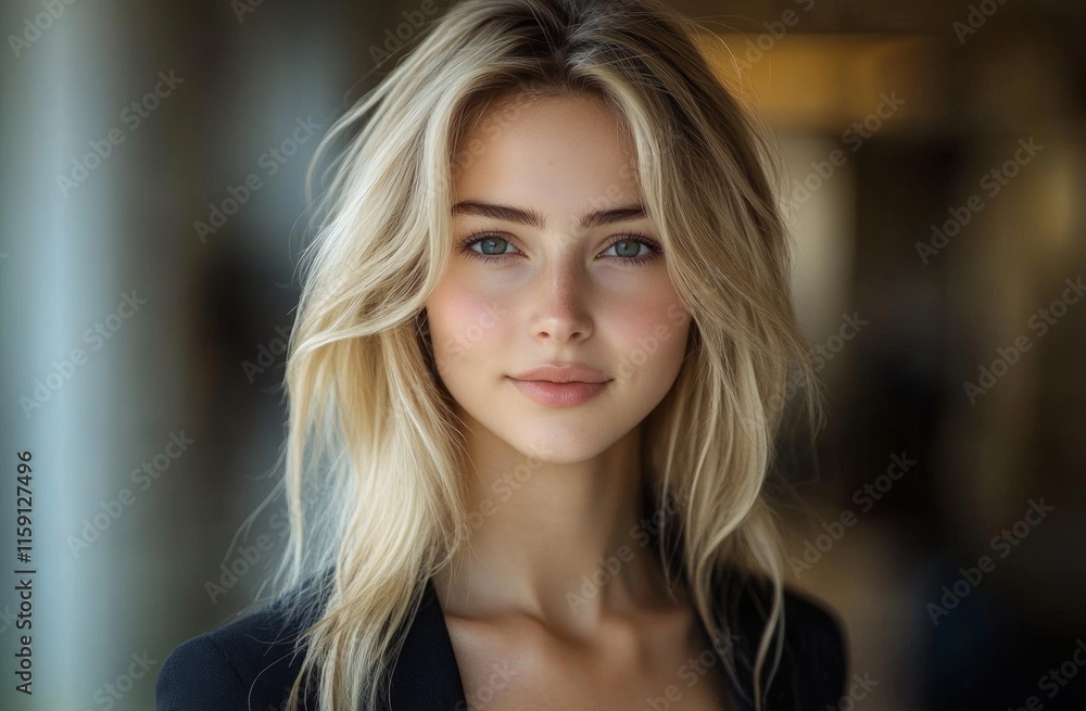 Modern Businesswoman in Office Setting Modern Businesswoman in Office Setting