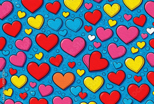 Wallpaper Mural Valentine's Day card design. Illustration with oil paint. Pattern for printing on wall decorations, covers, wallpapers Torontodigital.ca