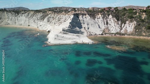 Drone Footage of Scala dei Turchi, Sicily  Aerial View of White Cliffs and Mediterranean Coast
Scala dei Turchi, Sicily. Capturing stunning white limestone cliffs, turquoise waters, and coastal beauty