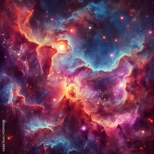 8 Nebula notes swirl with cosmic gases and newborn stars Izobraj