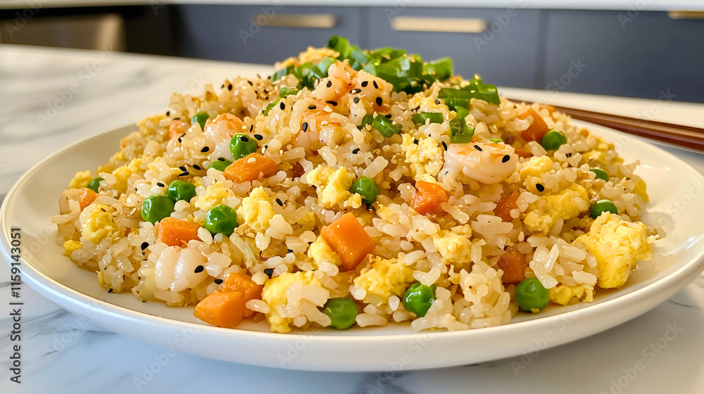 A very delicious and beautiful dish, traditional fried rice, with a mix of fruits and vegetables, prepared in a very simple and tasty way. A very delicious and beautiful dish, traditional fried rice, with a mix of fruits and vegetables, prepared in a very simple and tasty way.