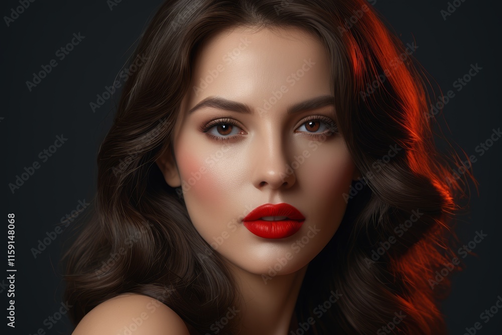 custom made wallpaper toronto digitalarafed woman with red lipstick and red lipstick posing for a picture