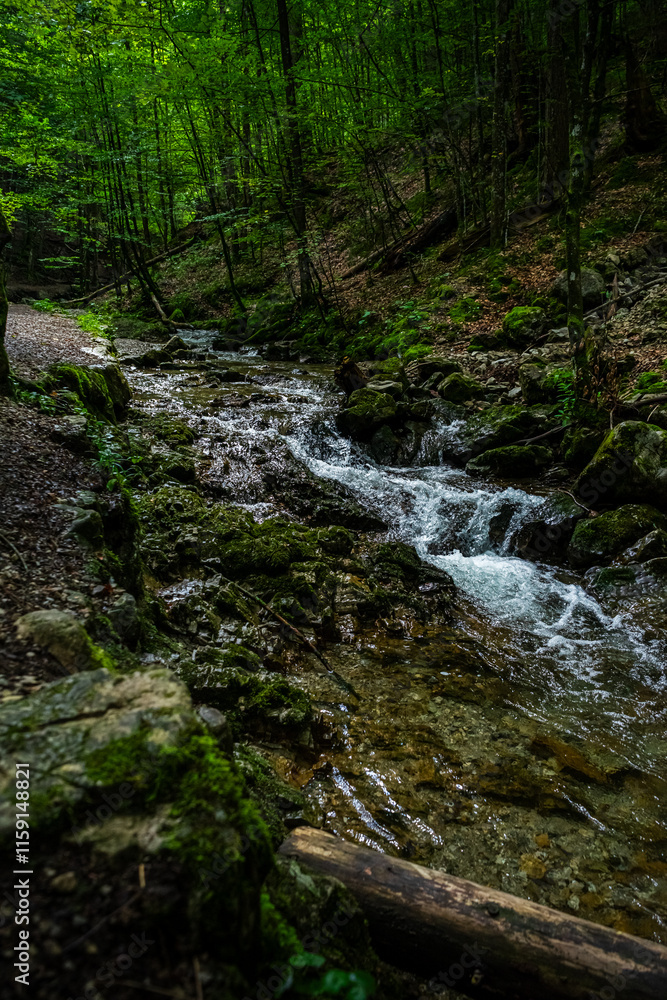 Fototapeta premium Hiking Josephstal Waterfalls Bavaria Germany