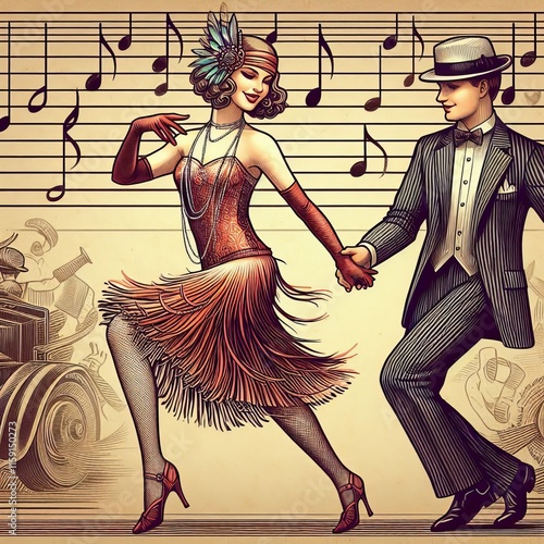 9 Flapper Dance Notes move in a flapper dance style Izobrajenie