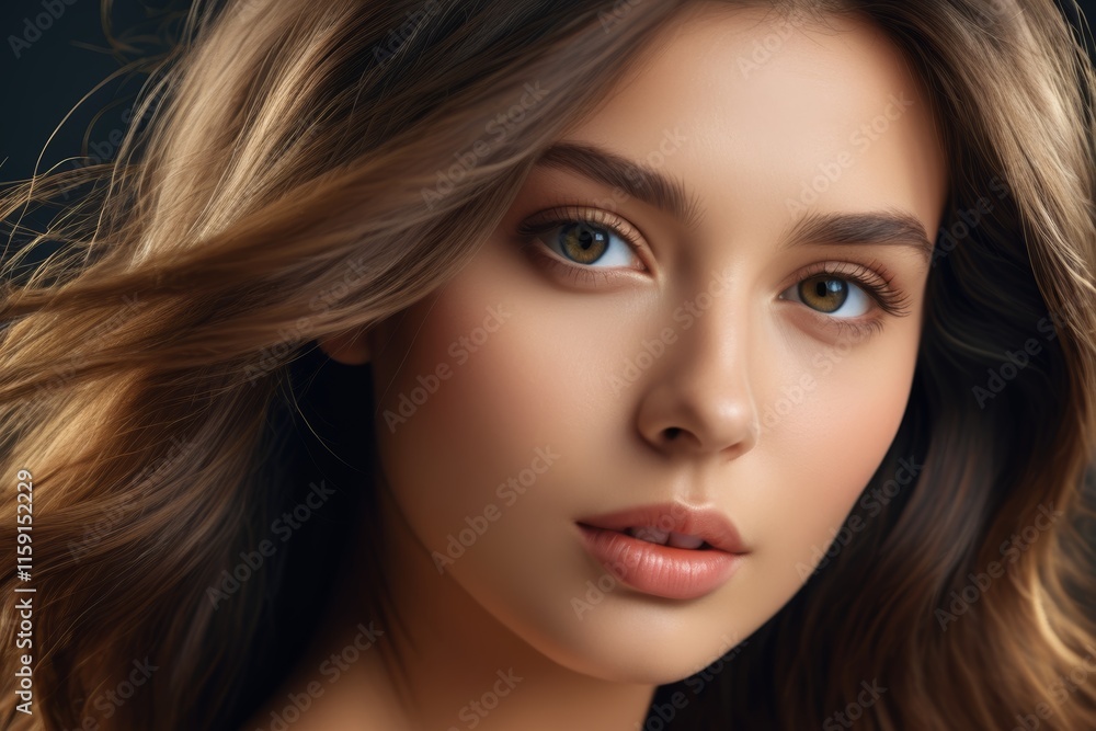 a close up of a woman with long hair and a necklace a close up of a woman with long hair and a necklace