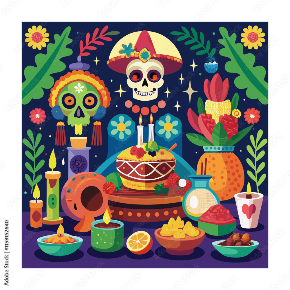 Obraz premium A Delicious Mexican Food Vector Illustration